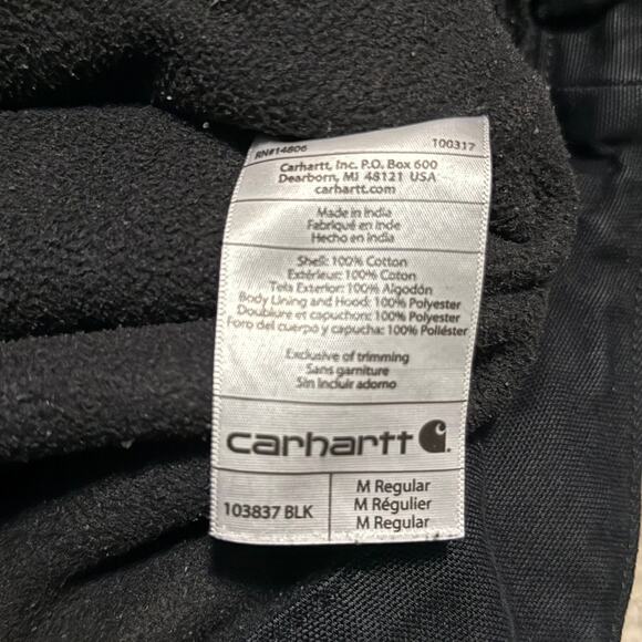 Carhartt Fleece Lined Hooded Vest Mens Size Medium Workwear - Picture 6 of 8